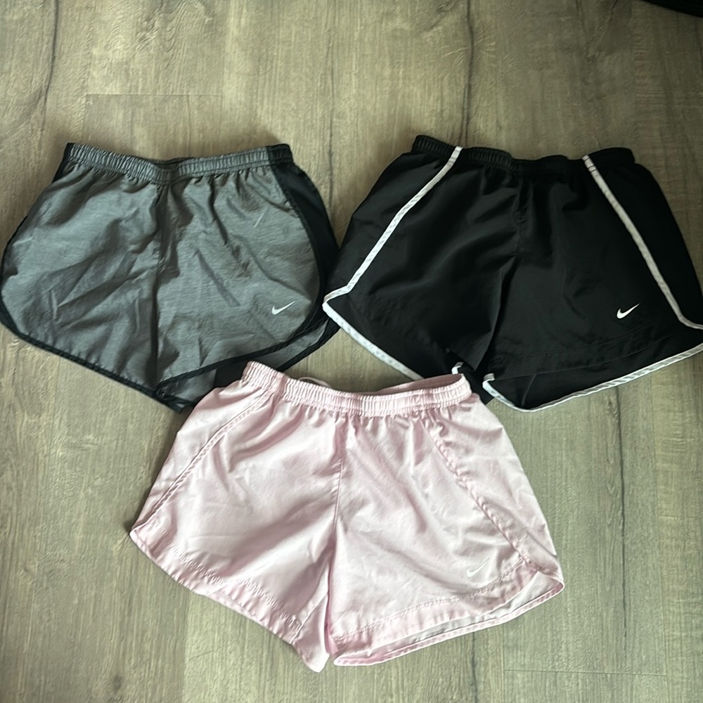 Lot of 3 Girls Nike dri-fit shorts